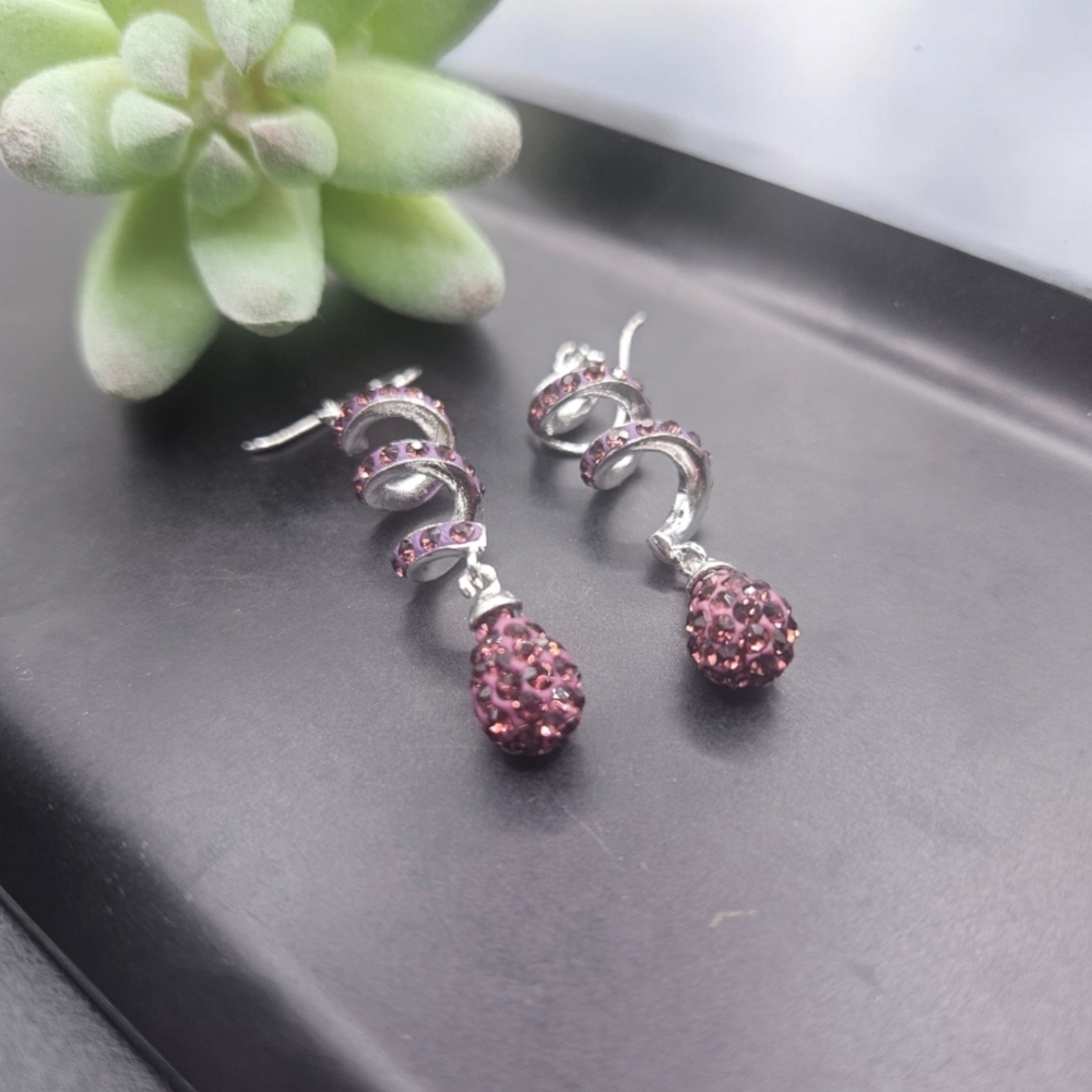 Swarovski Spiral Drop Earrings